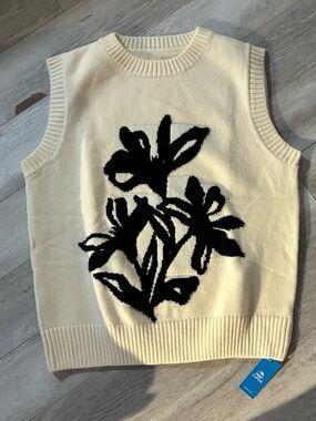 Cupshe Cream Ribbed Knit Vest